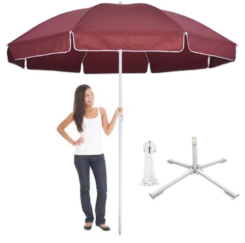 7 Feet Heavy Duty Garden Umbrella Big Size Waterproof UV Protecte...