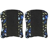 Garden Knee Pads for Women, Lightweight Waterproof KneePads for Gardening, Anti Slip Leather Foam Padding Kneeling Pads for Flooring and Carpet Cleaning, House work, Gardening Maintain, Knee Protector, Blue Flower