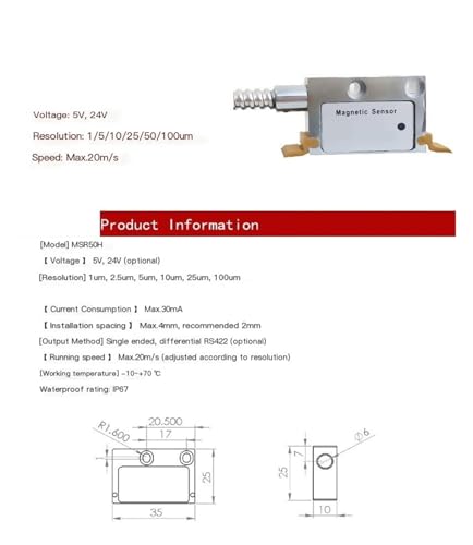 MSR5000/MSR2000 sensores desplazamiento magnético 5V para control de procesos 2