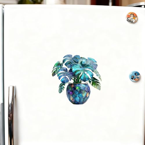 Imán de nevera acrílico forma planta monstera 3.15 pulg