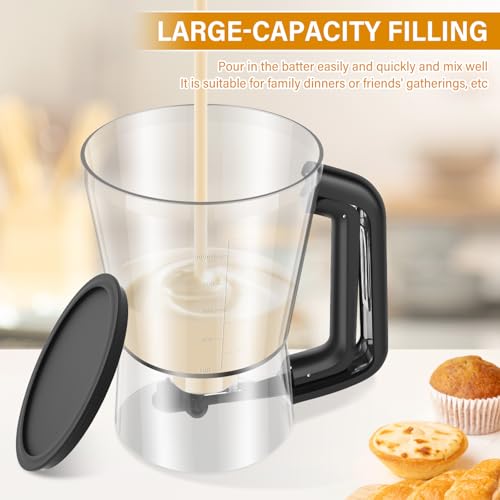 Pancake Dispenser, Cake Batter Dispenser 30oz Waffles Batter Separator Baking Tool for Pancake Cupcake Waffles,Confectionery Funnel for Kitchen Bakery Dishwasher Safe - Image 5