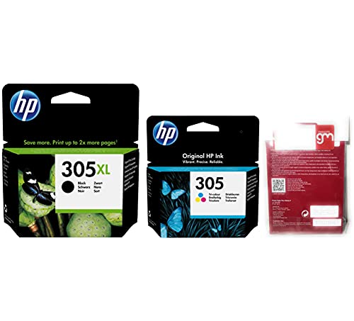 Pack cartouches d'encre HP 305 haute capacité pour impressions nettes sans bavure