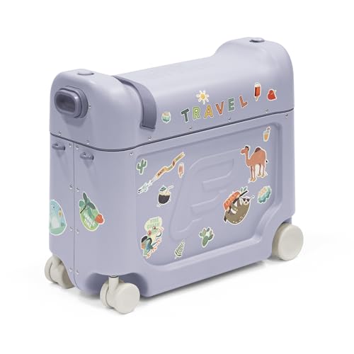 Stokke(ストッケ)ジェットキッズ キッズ スーツケース 子供用 本体 アークティックブルー キャリーケース ベッドボックス 乗れる 座れる 旅行 飛行機 列車 収納 ステッカーセット付 ライドオン可能
