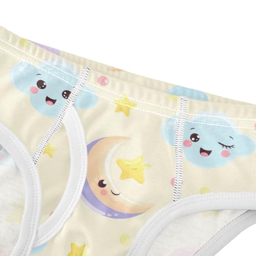 ODAWA Cute Pastel Clouds Cotton Toddler Underwear, Tag-Free Comfort Toddler Boy Underwear 2T4