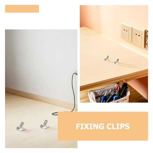 Abrazaderas de cable de aluminio NUOBESTY solución a cables sueltos con clips de pared 8