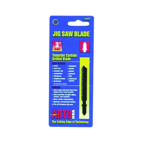 Artu - 3In Tungsten Carbide Grit Jigsaw Blade - T Shank