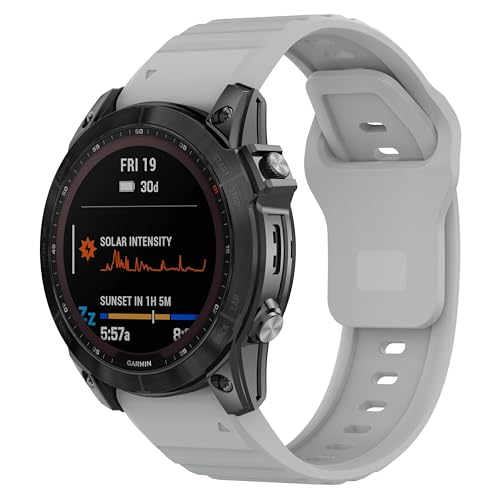 Shecret Correa para Garmin, Reemplazo Silicona para Fenix/Forerunner/Approach/MARQ/Quatix/Descent/Tactix/D2 Series, Quick Fit Correa Deportiva