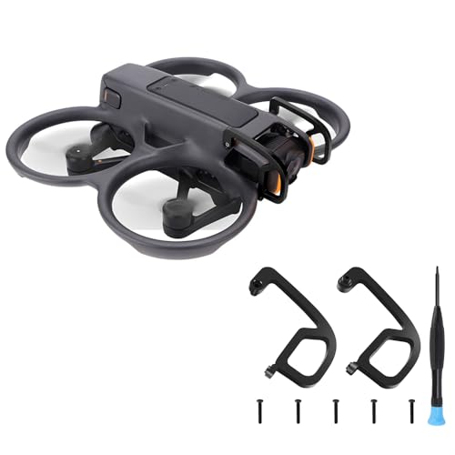 Hesupy Gimbal Bumper Guard Protector for DJI Avata 2, Lens Safety Bumper Aluminum Alloy Protect Bar Anti-Collision for Avata 2 FPV Drone Accessories (Black)