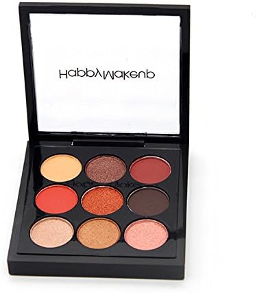EyeShadow Palette HappyMakeup 9 Colours Eyeshadow Makeup Powder Shimmer Matte Eyeshadow Portable (3#)