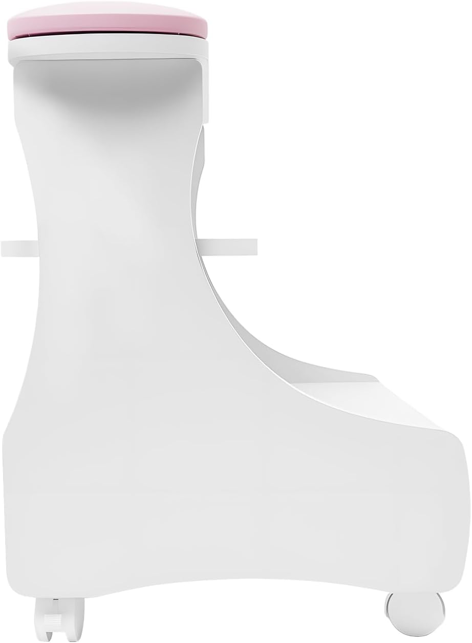 Foot Bath Stool, Foot Bath Trolley Foot Rest Pedicure Manicure Chair with 4 Wheels, Portable Foot Bath Spa Cart Nail Foot Rest Stand Foot Massage Station Footrest Salon Supplies, Load 44.09 lbs