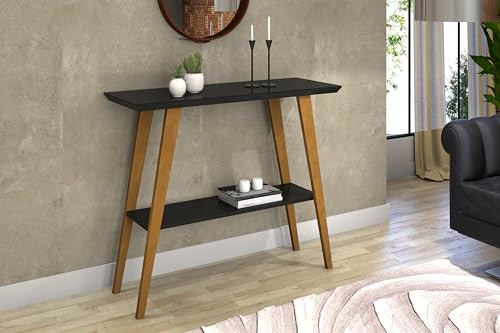 Aparador De Sala Davi/Mônaco Preto/Amadeirado