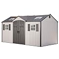 Lifetime 60138 Outdoor Storage Shed, Desert Sand, 15 x 8 Feet