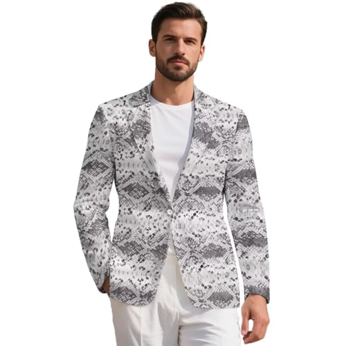 Lightweight Slim Fit Plus Size Suit Blazer for Men One Button Party Business Jacket Casual Sport Coat Travel