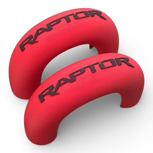 Rear Tow Hook Covers Compatible with Ford Ranger Raptor 2022–2025 | Red & Black Wraparound Trim | PETG 3D Printed | LD PrintForge