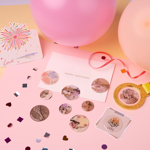IGOGO Epoxy Resin Dome Stickers &ndash; Clear or Glitter Self-Adhesive Dots for DIY Crafts, Bottle Caps, Hair Bows, Scrapbooks, Jewelry & Pendants 1 Inch Glitter 100PCS