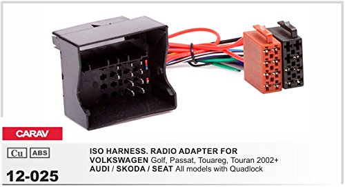 08-009-25-8 - Mascherina autoradio doppio DIN per Amarok, Beetle Caddy Golf Passat Polo Tiguan Golf Passat Leon Altea, Octavia Fabia