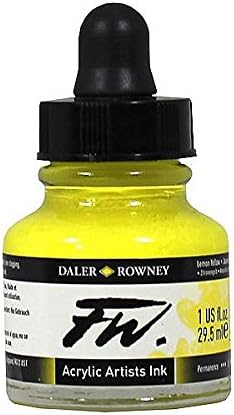 Daler Rowney FW Acrylic Ink Bottle, Lemon Yellow