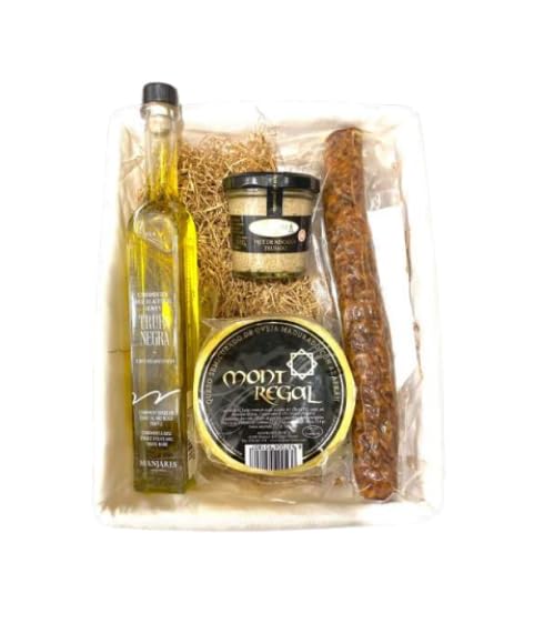 DEGUSTA TERUEL. Contiene aceite con trufa, paté de perretxicos, queso al azafrán y fuet de cerdo.