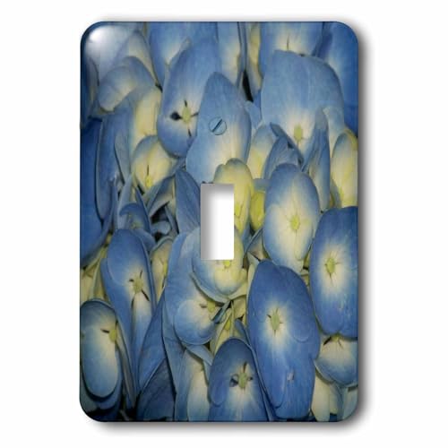 Interrupteur hortensia bleu jaune pour remplacer une plaque murale usée