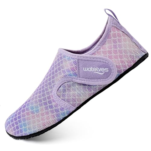 Image of WateLves Water Shoes for Women Men Swim Beach Aqua Socks Quick Dry Barefoot House Slippers Travel Shoes with Adjustable Magic Tape for Pool Diving Boating Yoga Surf