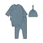 Bluegrey Dot With Hat
