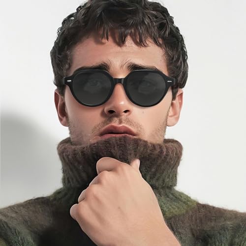 Image of STGATN Retro-Inspired Polygon Men's Sunglasses - Vintage Frame, Polarized UV Protection ST3534