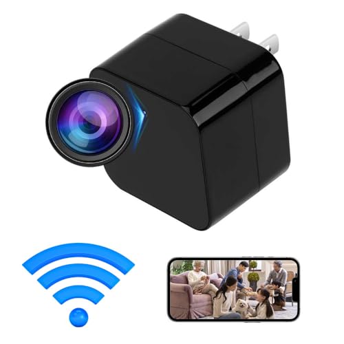 Spy Camera Wireless Hidden WiFi Camera with Remote Viewing, 1080P HD Nanny Cam/Security Camera Indoor Video Recorder Motion Detection, Support iOS/Android, No Audio