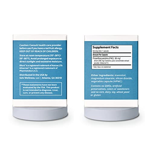 Ellura 36 Mg Pac (30 Caps) – Highly Effective Urinary Tract Supplement #TOP1