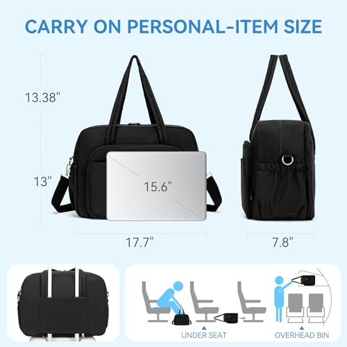 Image of CLUCI Weekender Travel Bag for Women Puffer Tote Bag Carry On Duffle Overnight Bags with Shoe Compartment