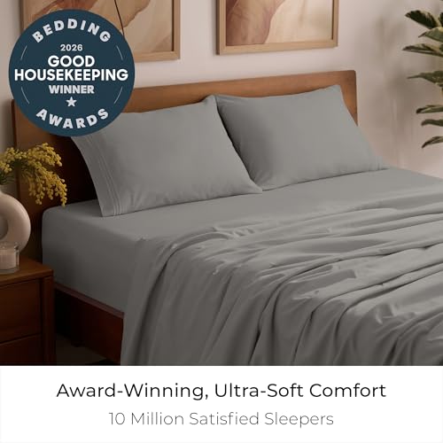 Image of Mellanni Queen Sheets Set - 4 PC Iconic Collection Bedding | Hotel Luxury, Extra Soft, Cooling Bed Sheets - Wrinkle, Fade, Stain Resistant (Queen, Taupe)