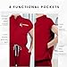 Villabliss Scrubs Set for Women, Anti-Wrinkle Stretch Stand-up Collar Top & Jogger Pants, 11 Pocket- Medical Workwear Nurse Uniforms Set, Nurse Esthetician Workwear,Red