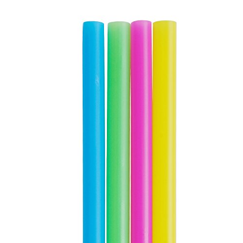 100 extra large plastic bubble tea smoothie straws 1234 wide x 8 1234 long boba straws