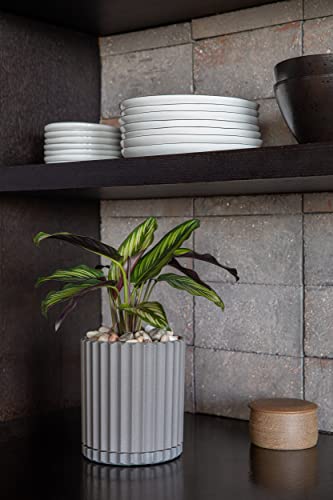 Image of Veradek Demi Series Demi 6 inch Planter w /Tray - Grey, 2 Pack