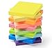 1000 Foglietti Adesivi per Appunti di 76 x 76 mm, in Colori Fluo Assortiti, Bloccheti Autoadesivi e Removibili, per Ufficio e Studio, 10 Blocchi di 10 Colori