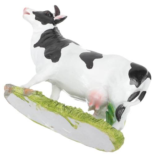 Statue de vache en résine de qualité supérieure ifundom, modèle compact d'ornement - 2