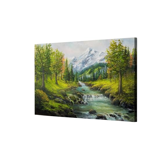 Stunning Spring Mountains & Snowy Peaks Wa Art, Nature Canvas