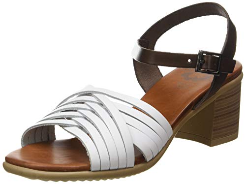 Porronet Susan, Sandalias con tacón para Mujer, Blanco, 37 EU