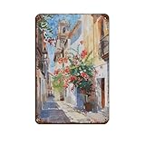 UTGN Cartel de metal vintage con diseño de Málaga, España, para decoración de pared de casa, 20 x 30 cm