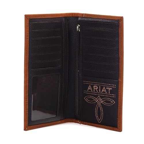Ariat Rodeo Wallet Emboss Shield & Script Medium Brown, Leather One Size4