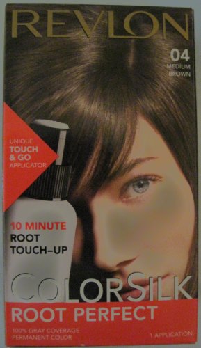 Revlon ColorSilk Root Perfect 10 Minute Root Touch-Up HairColor, Medium Brown # 04