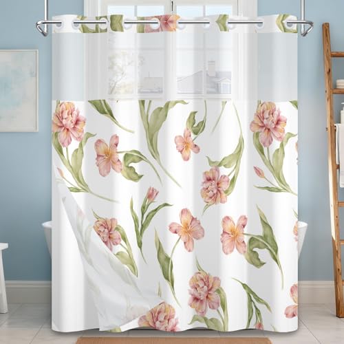 NAEMBCU No Hook Shower Curtainyoupingjia07