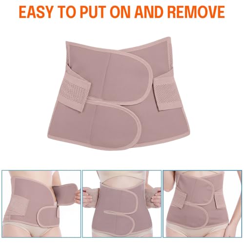 Image of Postpartum Belly Band Support: 2 Sets Adjustable Straps Provide Compression | Lower Back Pain Relief, Helps Hold Tummy, Waist, and Stomach After Birth or C-Section, Comfortable to Wear for a Full Day
