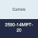 Carlisle 2590-14MPT-20 Rubber Panther Plus Synchronous Belt, 102" Length, 0.787" Wide, 14 mm Thick, 185 Teeth