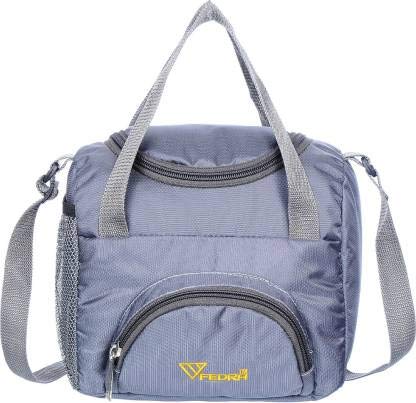 FEDRA Polyester Waterproof Lunch Tiffin Bag for School Office Picnic Grey (B07VCKBHRP) Amazon Price History, Amazon Price Tracker