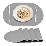 Photo Gallery siliconty tovagliette silicone set di 4, termoisolanti, tovagliette colazione lavabili, impermeabili e antiscivolo e facili da pulire, 43x30 cm (grigio 4pcs) Photo Gallery siliconty tovagliette silicone set di 4, termoisolanti, tovagliette colazione lavabili, impermeabili e antiscivolo e facili da pulire, 43x30 cm (grigio 4pcs)