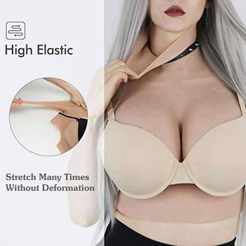 Image of ROANYER Silicone Breast Forms for Crossdressers Breastplate Crossdresser Silicone Fake boobs Transgender Cosplay Drag Queen