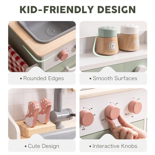 Robud WG386 Wooden Play Kitchen Set thumb #3