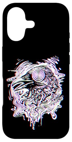 Hypnotic Glitch Raven Trippy Vaporwave �e�N�m���C�u EDM �X�}�z�P�[�X iPhone 17 �p