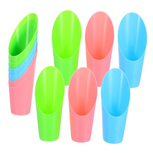 CIYODO 12 pièces Pelles à Terreau Plastique Colorées pour Bonsaï et Succulentes Outils de Jardinage Ergonomiques pour Micro Paysages et Petits Espaces Kit de Pelles de Plantation pour