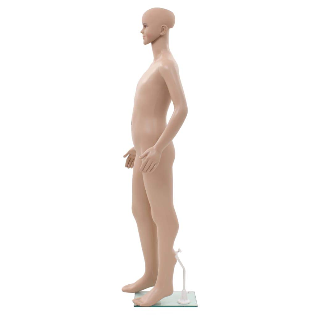 Schaufensterpuppe Kind 140 cm Beige Mit Glassockel